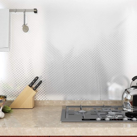 3 Rolls Peel & stick Wallpaper Kitchen Backsplash silver waterproof Countertop f - Picture 2 of 6